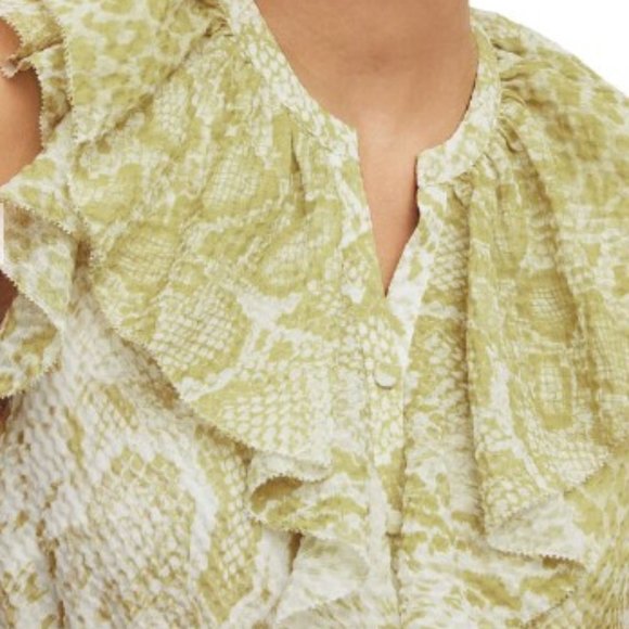 AllSaints Ali Noche Mini Dress in Lime Green - Size 6 - Picture 4 of 15